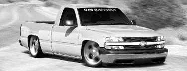 1988-1998 Chevy C1500 pickup lowered with DJM suspension