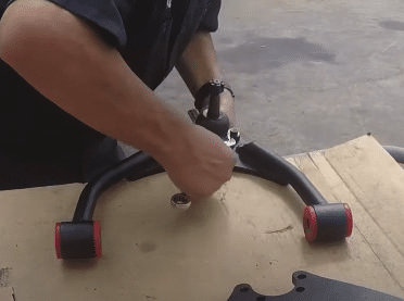 Installing upper ball joint on DJM CA2555 control arm
