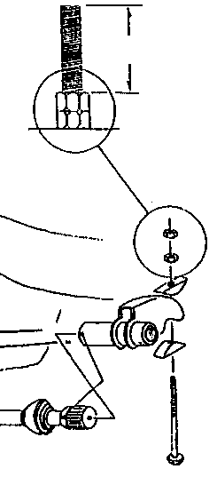 Fig. B — Index mark on torsion bar and bracket for reinstallation