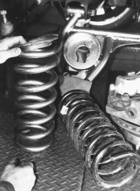 DJM lower control arm and coil spring installed on Ford Ranger