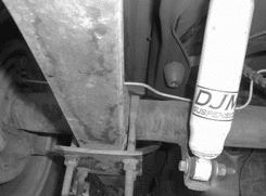 DJM bump stop installed on Ford Ranger frame