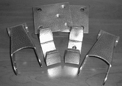 DJM FK3098 rear flip kit components including spring plates and U-bolt brackets