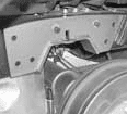 Frame notch marked and cut using supplied template (Fig #4)