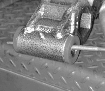 Deburred outer sleeve after drilling, cleaned and ready for assembly