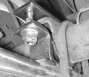 Positioning the new CB99 carrier bearing bracket and drilling attachment holes