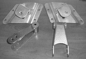 DJM Suspension rear spring hangers and shackles for 1999–2006 Chevy C1500