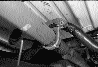 New CB99 carrier bearing bracket positioned on the cross member