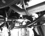 Rear axle positioned on the new bracket above the leaf spring